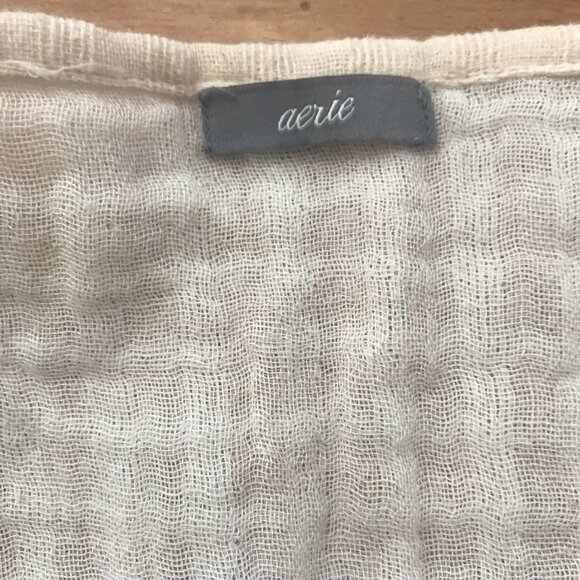 American Eagle AERIE Palm Leaves Beach Cover Up Open Front Kimono One Size - Picture 10 of 16